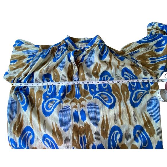 V.DE.VINSTER Kaftan Dress Made in India 100% Cotton Ikat Print Size Medium - Picture 3 of 8